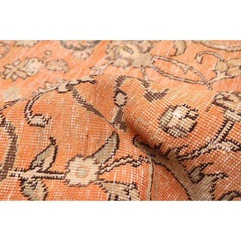 ECARPETGALLERY Hand-knotted Antalya Vintage Copper Wool Rug - 5'4 x 8'11