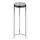 Kate and Laurel Aguilar Glam Drink Table - 8x8x23 - Silver/Glass