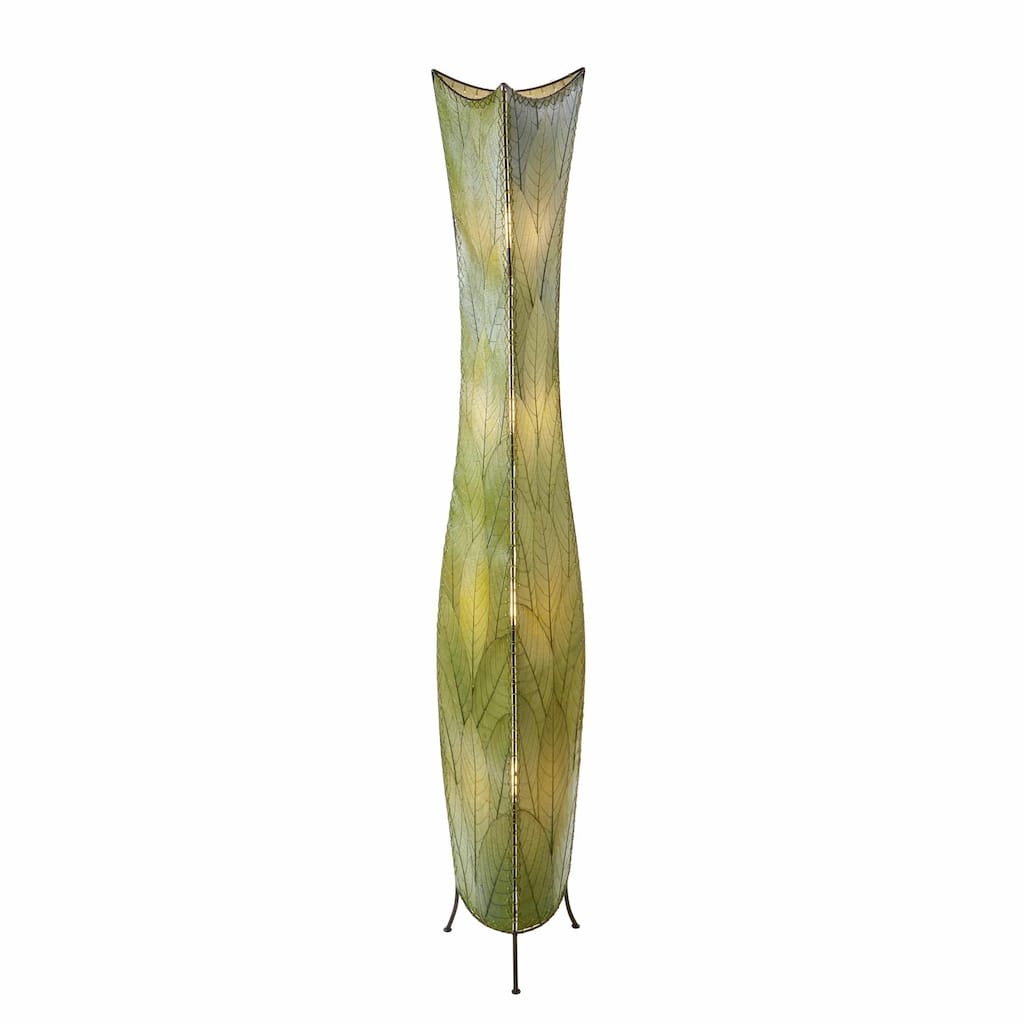 Eangee Handmade Flowerbud Giant Floor Lamp, Cocoa Leaves Shade, 13 x 13 x 72 in.