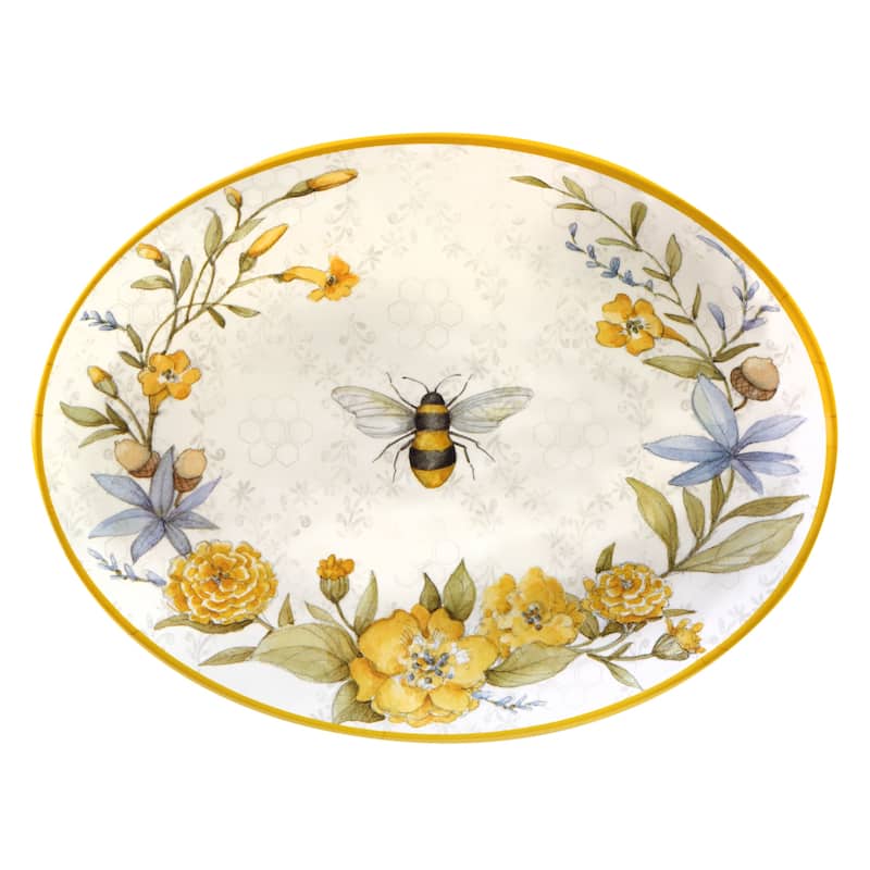 Certified International Bee Sweet 2-Piece Melamine Platter Set