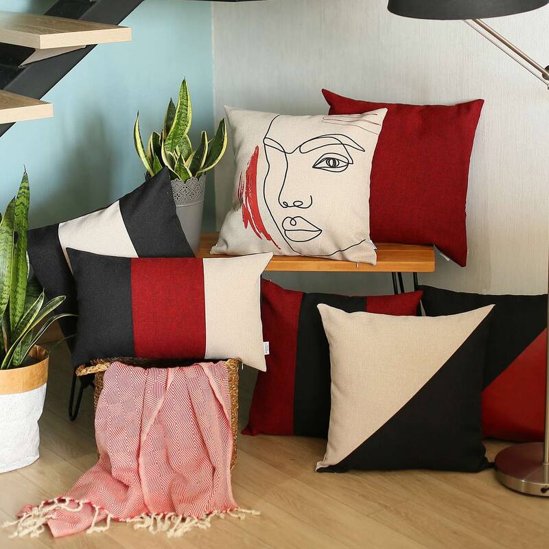 Boho-Chic Decorative Houndstooth Jacquard Pillow Cover & Insert