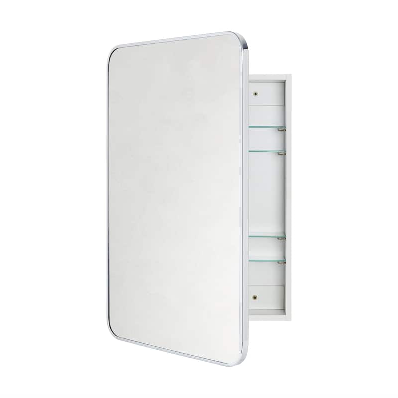 TEHOME Garnes Recessed or Surface Mount Framed Medicine Cabinet with Adjustable Shelves