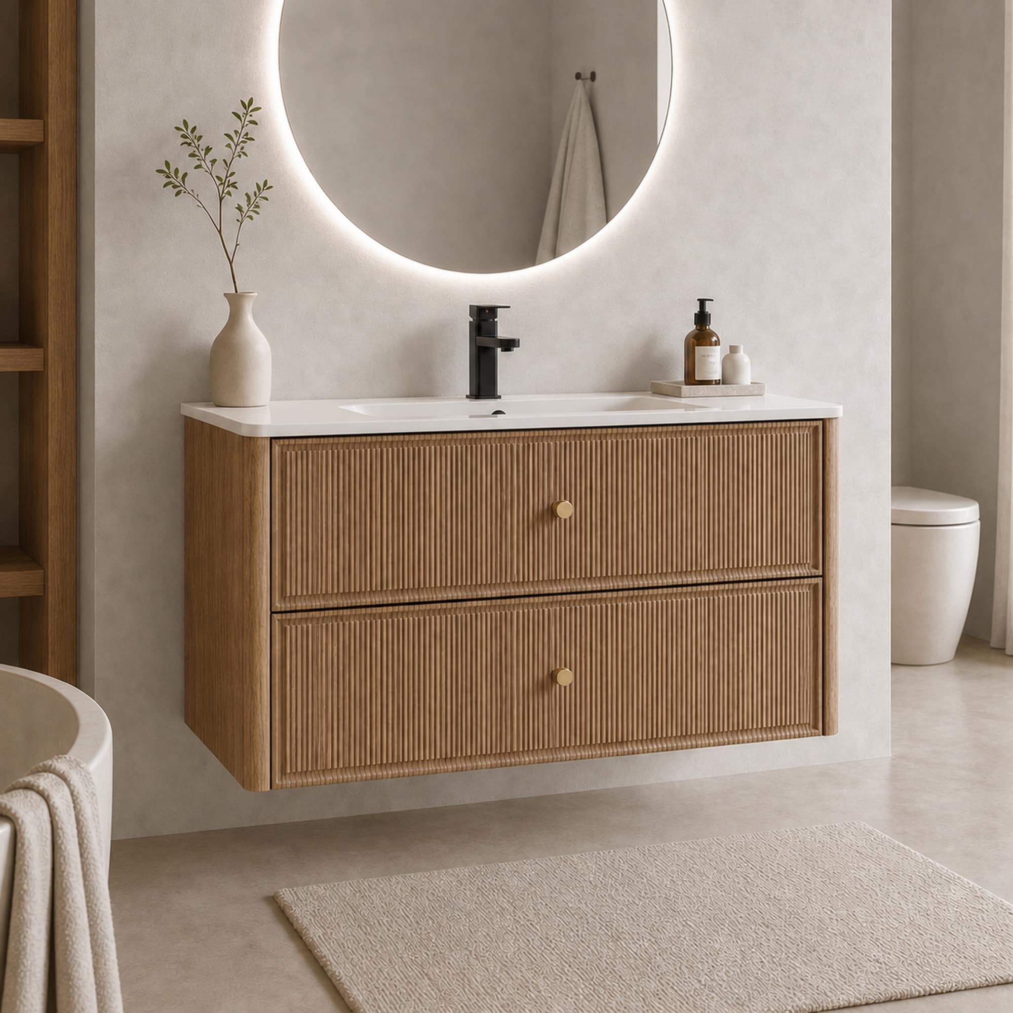 24"/30"/36" Floating Bathroom Vanity with Sink