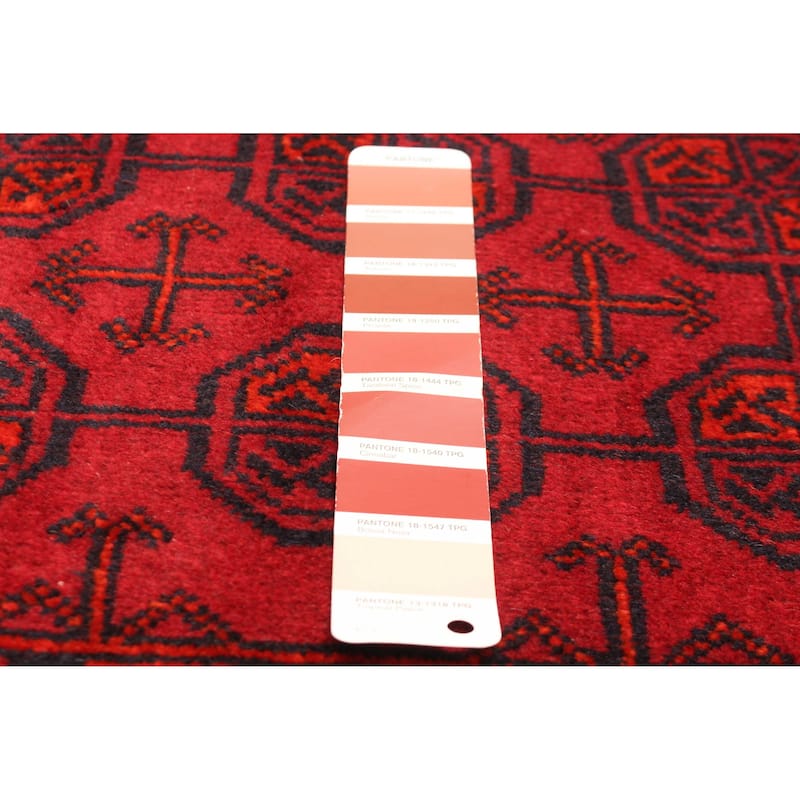 ECARPETGALLERY Hand-knotted Teimani Red Wool Rug - 3'5 x 6'6