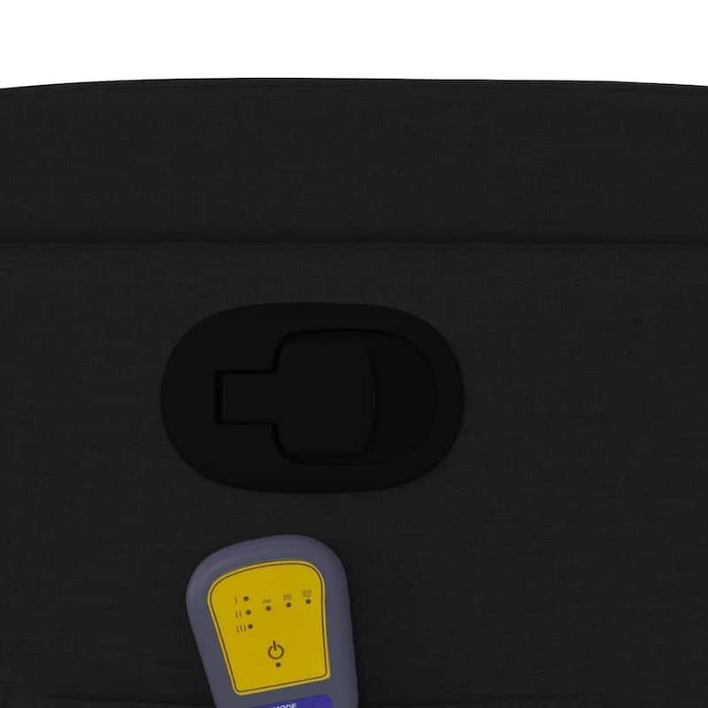 vidaXL Massage Recliner Chair Black Fabric (100% polyester), metal, plywood