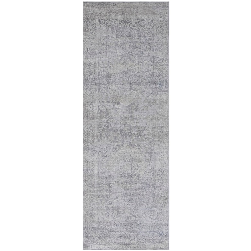 Vintage Regal Grey Beige Rug - 2'7" x 8'0"
