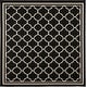 preview thumbnail 39 of 129, SAFAVIEH Courtyard Kailani Indoor/ Outdoor Waterproof Patio Backyard Rug 4' Square - Black/Beige