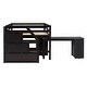 preview thumbnail 49 of 55, Full Size Loft Bed with Retractable Desk, Storage Drawers, and Stairs, Space-Saving
