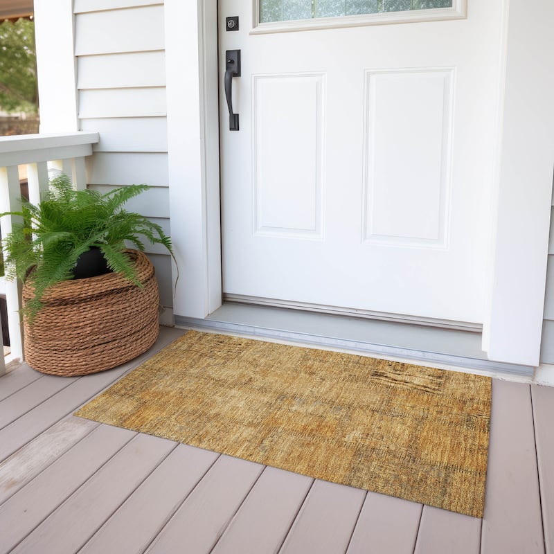 Machine Washable Indoor/ Outdoor Chantille Boho Traditional Rug