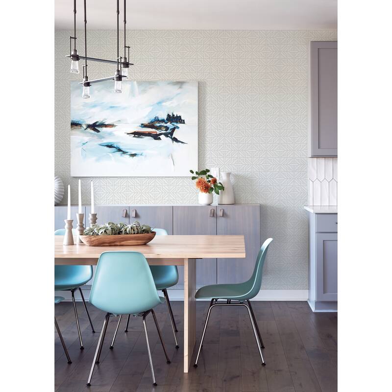A-Street Prints Hesper Grey Geometric Wallpaper
