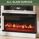 preview thumbnail 11 of 52, 98" Farmhouse TV Stand with 36" Fireplace for TVs up to 100"