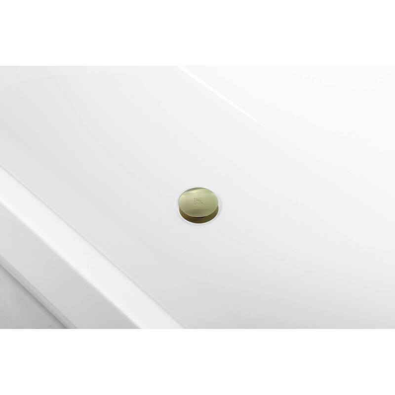 Edward Soaking Diamond Style Bathtub in Glossy White
