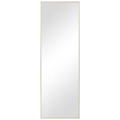 Rectangular Shape Thin Polystyrene Frame Long Mirror, Gold
