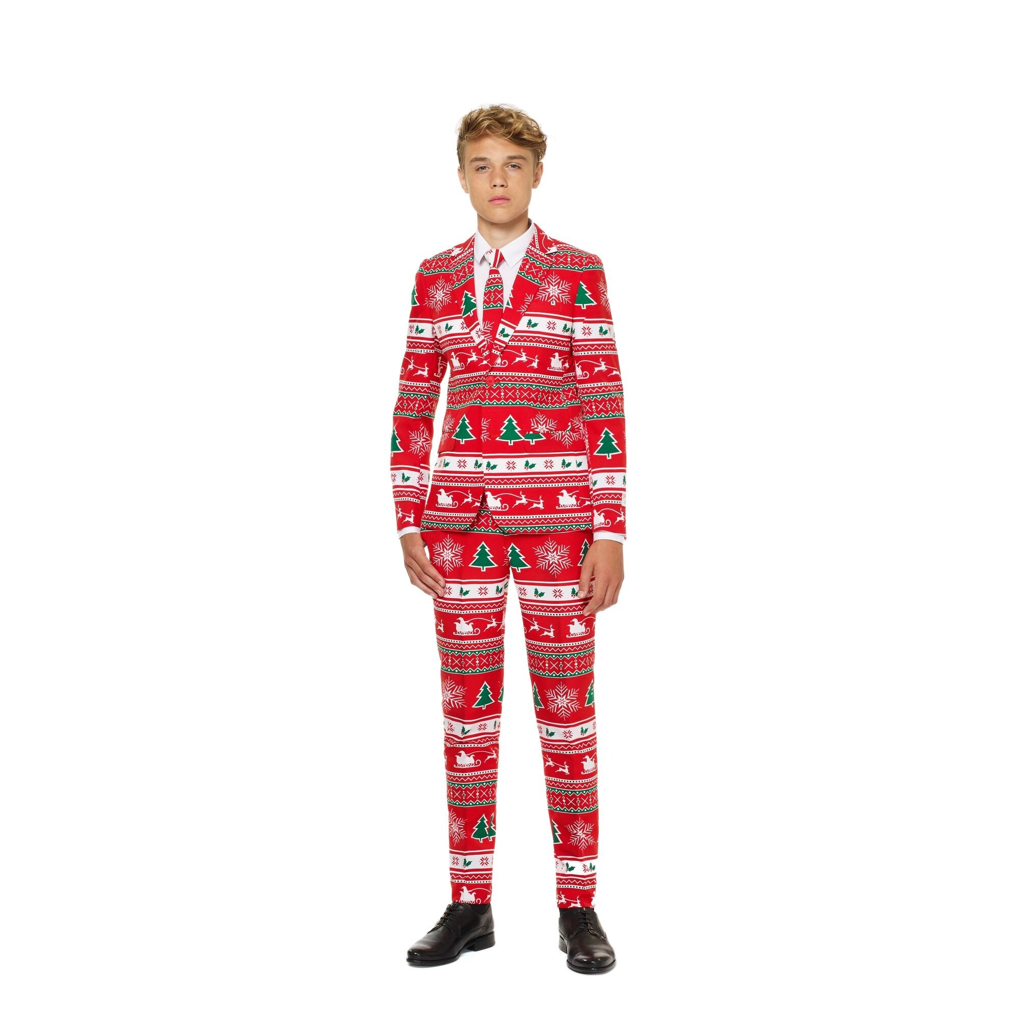 Shop Pink And Green Winter Wonderland Teen Boys Christmas Suit