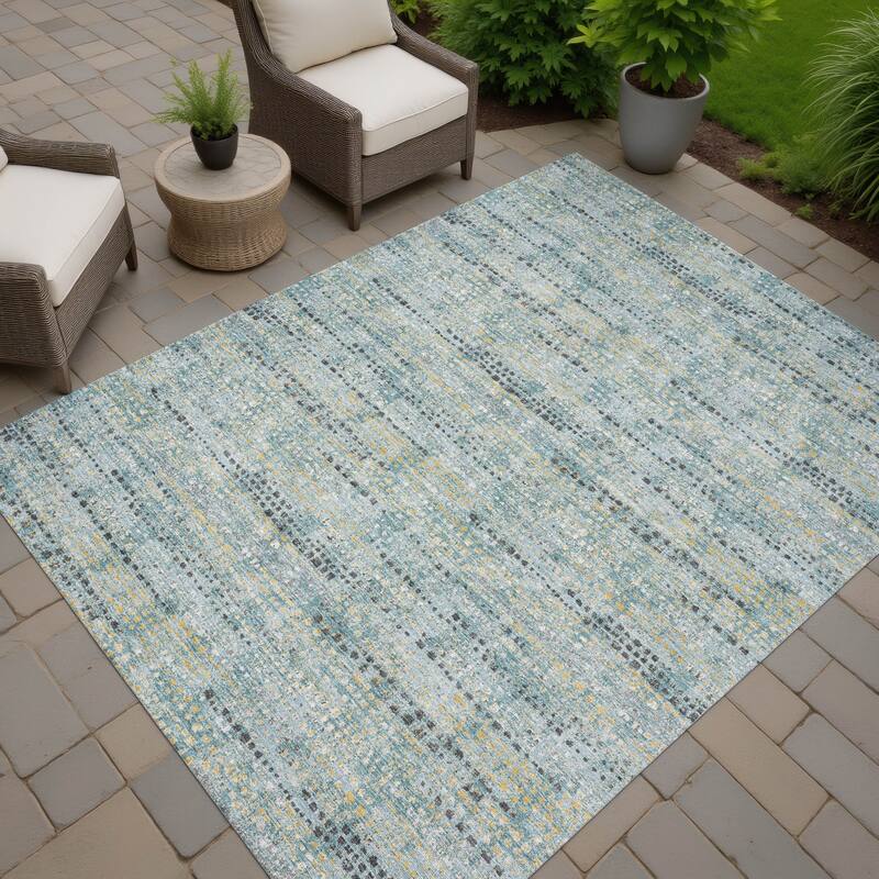 Machine Washable Indoor/ Outdoor Casual Kersey Chantille Rug