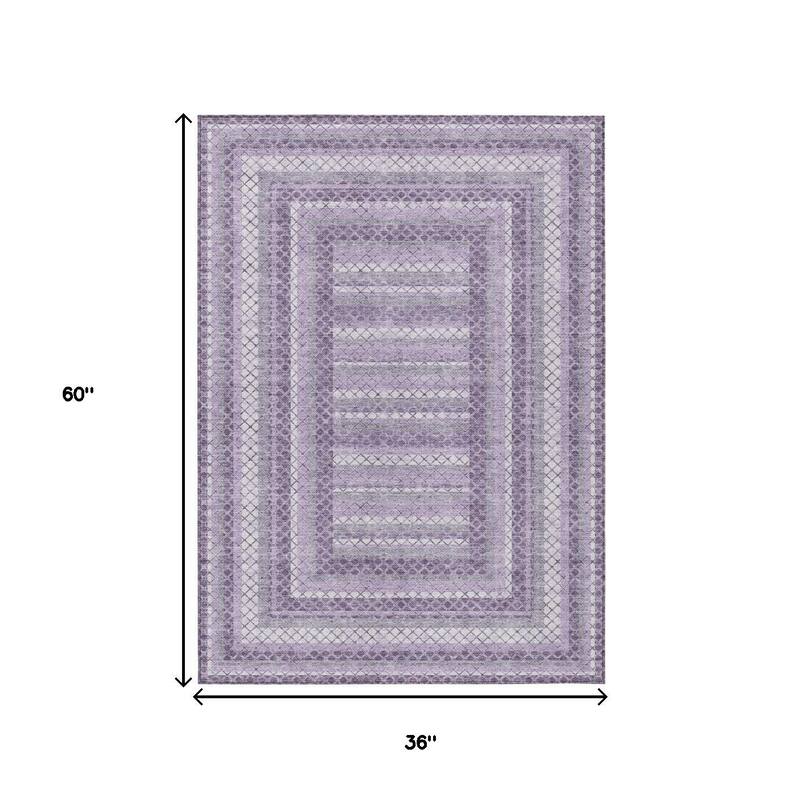 HomeRoots Geometric Transitional Rectangle Outdoor Rug