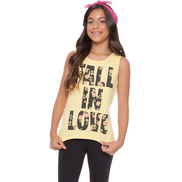 Shop Tween Girl Tank Top Graphic Tee Summer Clothes For Teens