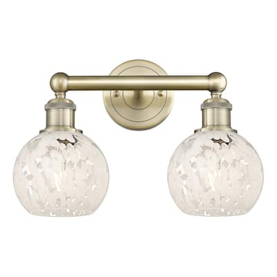 Innovations Lighting 616-2W 10 15 White Mouchette Vanity White