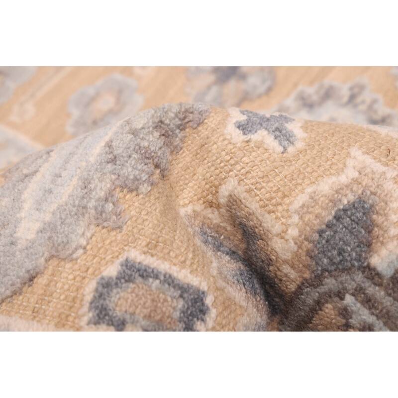 ECARPETGALLERY Hand-knotted Finest Oushak Tan Wool Rug - 8'0 x 10'3