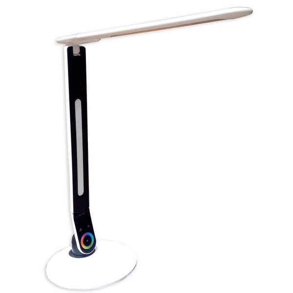 Color Changing LED Desk Lamp with USB Charging Port, Dimmable, Adjustable, Touch-Activated, 10W, 550 Lumens, Black. Opens flyout.