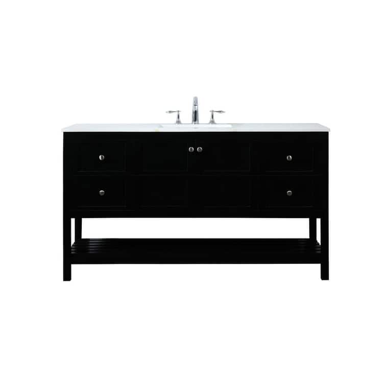 Elegant Lighting VF16460 Theo 60" Free Standing Single Basin Vanity