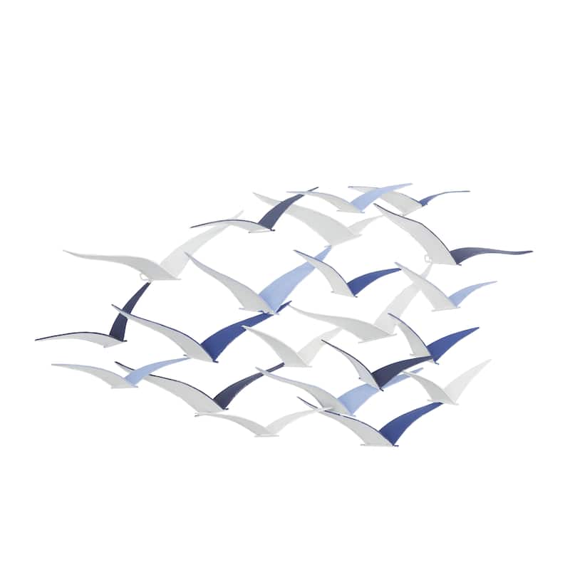 Metal Bird Sleek Flying Home Wall Decor - Gold, Black, Brown, Blue, Silver - Roche River Decor