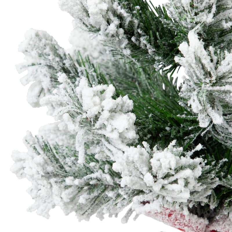 Full Flocked Angel Pine Artificial Mini Christmas Tree - 19" - Unlit - 2 Foot