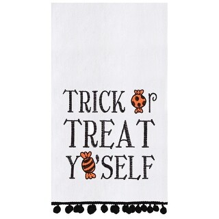 Treat Yo'self Halloween Flour Sack Cotton Kitchen Towel - Bed Bath & Beyond - 35680435