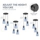 preview thumbnail 6 of 9, 3-Light Cluster Pendant Light with Blue Seeded Glass