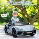 preview thumbnail 2 of 33, 12V Kids Ride on Car, Licensed Corvette Battery Powered Car, Toddles Electric Sports Car Toy with Remote Control Grey