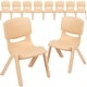 preview thumbnail 7 of 54, 10PK Green Plastic Stackable School Chair, 10.5" Seat Height - Preschool Seating