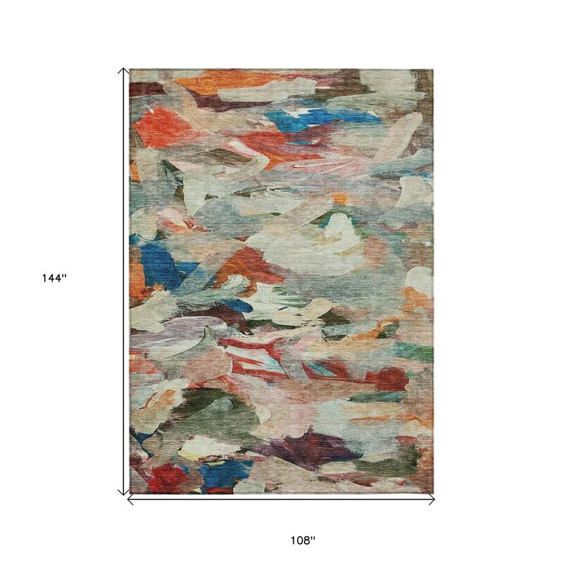 HomeRoots Abstract Transitional Rectangle Outdoor Rug