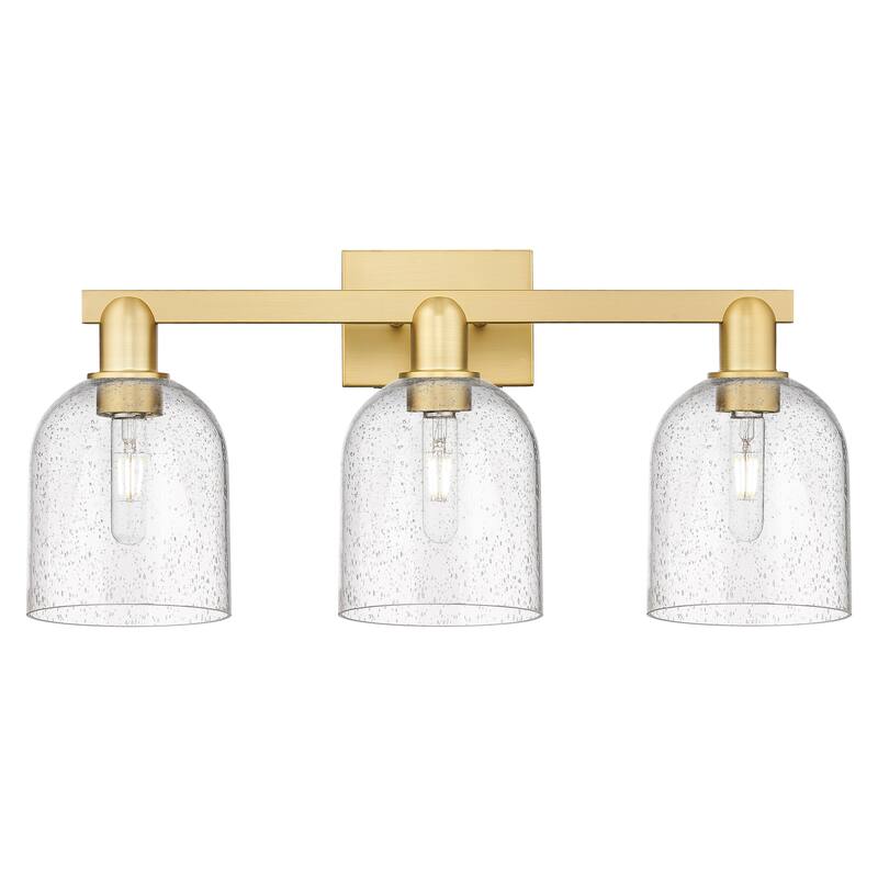 Innovations Lighting Endless Possibilities Arcadia - Bella - 3 Light 25" Bath Vanity Light - Satin Gold/Seedy