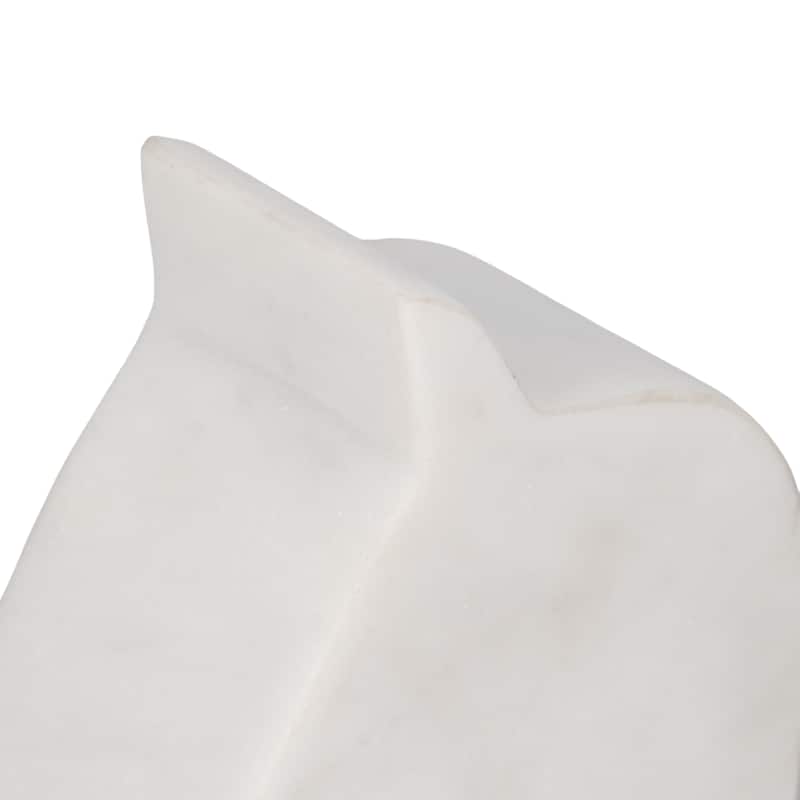 Sagebrook Home White Marble Horse Head Bookends, Majestic Decor Accent, 6-Inch Elegant Design, Set of 2 - 4" x 2" x 6"