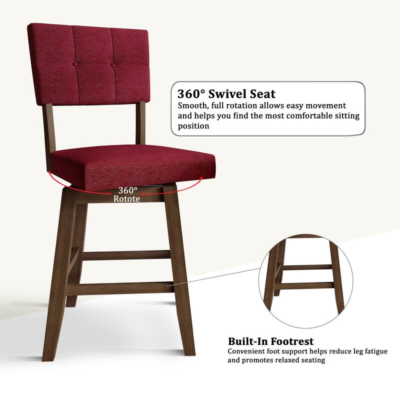 CraftPorch Modern Swivel Counter Chair with Round Table