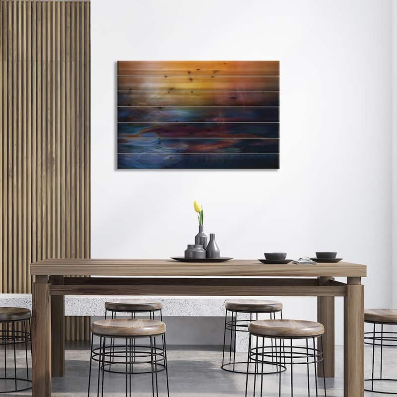 Inner Peace Print On Wood by Willy Marthinussen - Multi-Color