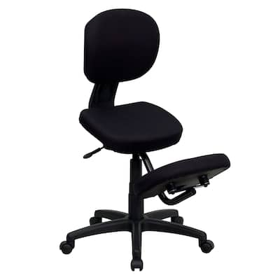 Mobile Ergonomic Kneeling Posture Task Office Chair with Back in Fabric