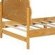 preview thumbnail 13 of 16, Walnut Wood Frame Twin Platform Bed with Cookie-Shaped