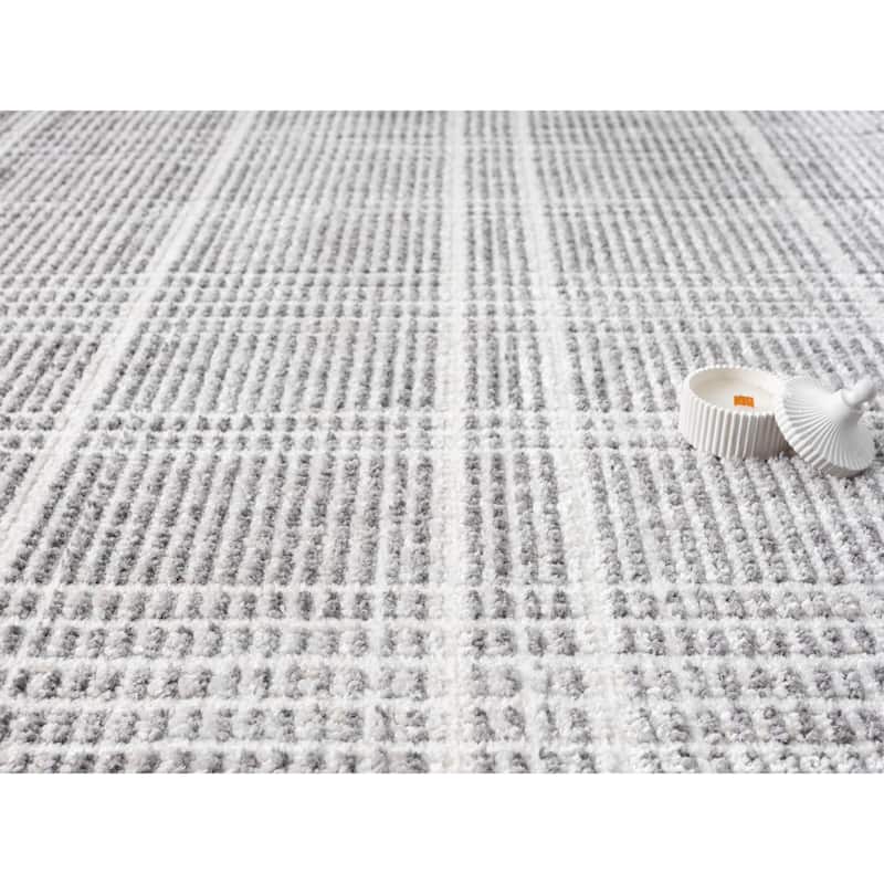 Nomad Collection Plaid Patterned Area Rug