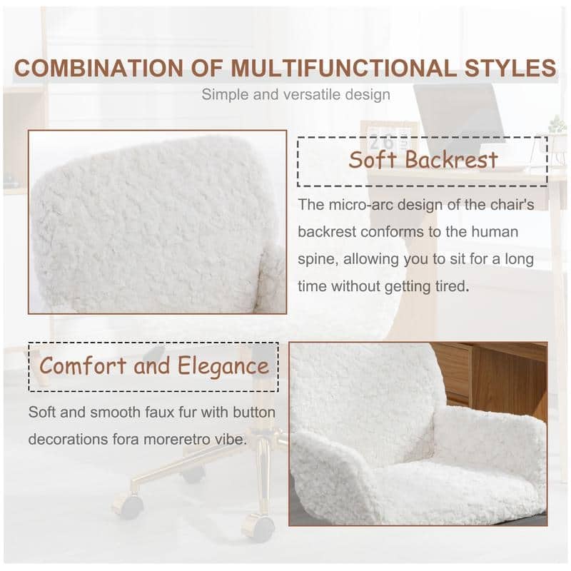 Metal Swivel Home Upholstered Office Chair