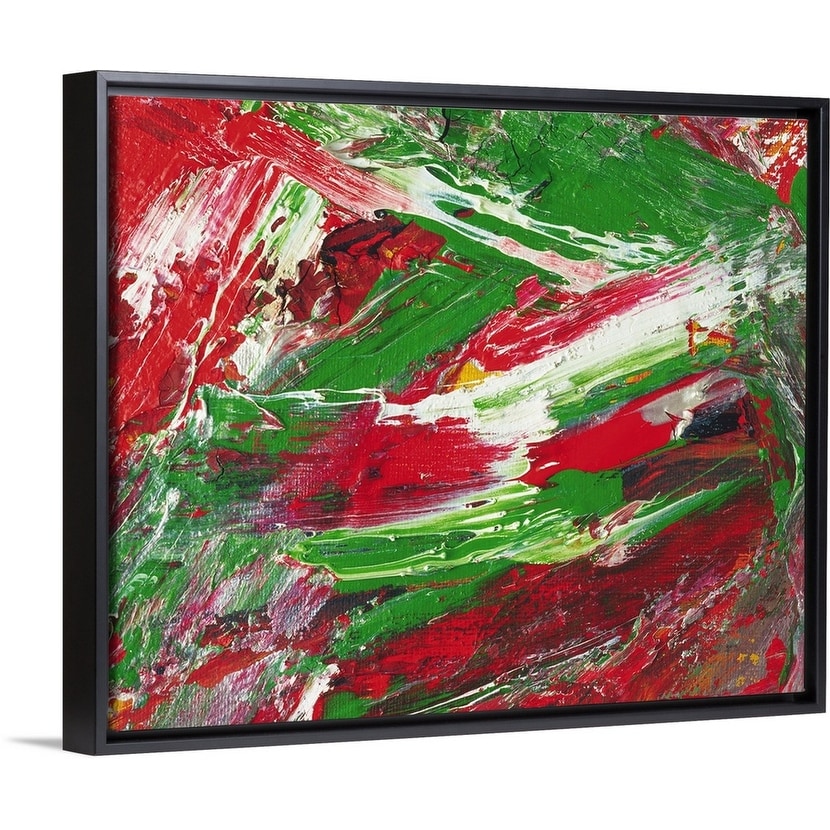 Shop Oil Painting In Red Green And White Colors Front View