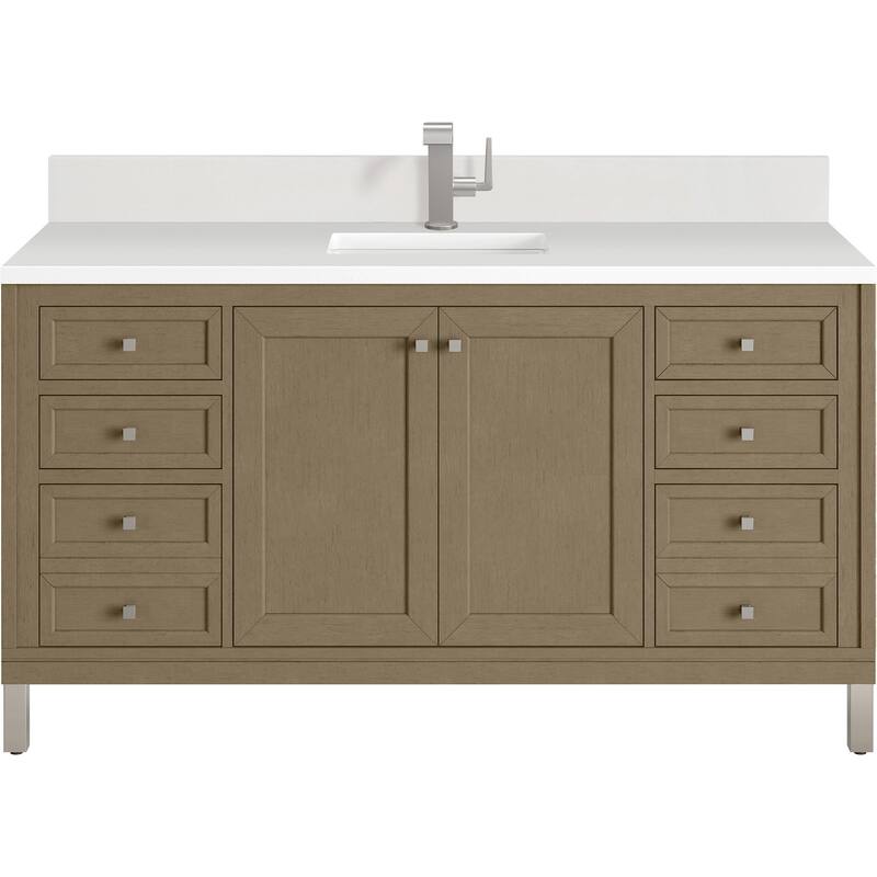 James Martin Vanities 503-V60S-1WZ Chicago 60" Free Standing Single - Walnut Whisper