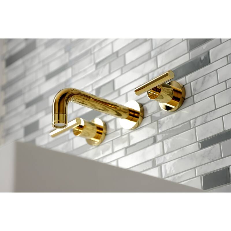 Manhattan Two-Handle 3-Hole Wall Mount Bathroom Faucet