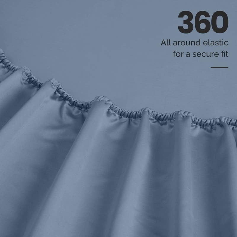 Blue Nile Mills 1500 Thread Count Egyptian Cotton Deep Pocket Solid Sheet Set