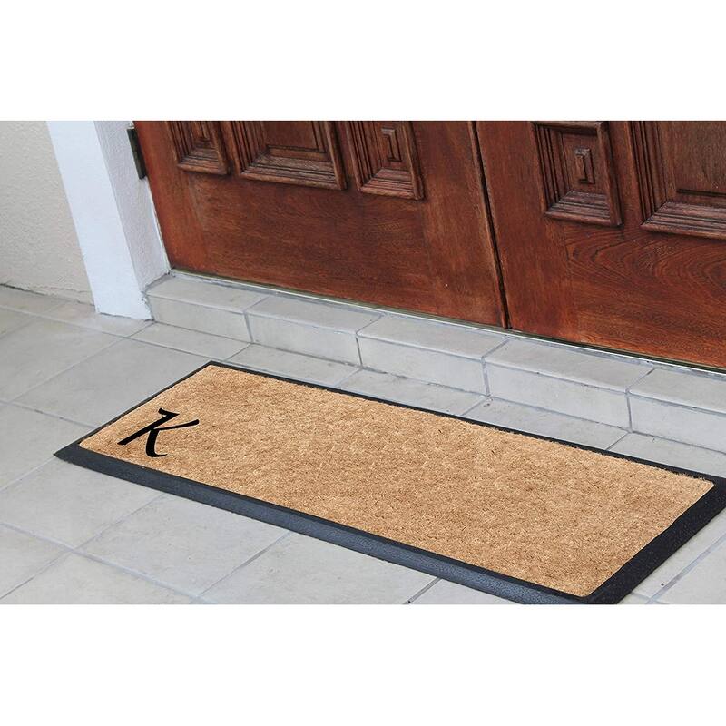 Rubber/Coir Molded Lucida 16-inch x 48-inch Monogrammed Doormat
