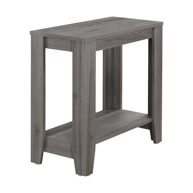 24" Grey Console Table with Lower Shelf Narrow Wood Table for Entryway or Living Space - 23.75”L x 11.75”W x 22”H - Grey