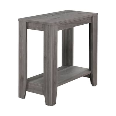 24" Grey Console Table with Lower Shelf Narrow Wood Table for Entryway or Living Space - 23.75”L x 11.75”W x 22”H