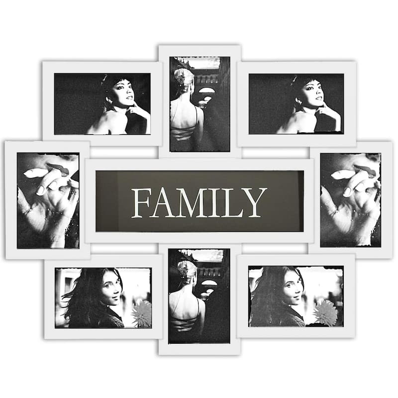 HELLO LAURA 12 Opening Decorative Wall Hanging Collage Picture Photo Frame - N/A