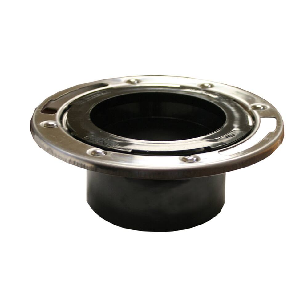 Jones Stephens C58134 3" x 4" ABS Closet Flange with Stainless Steel