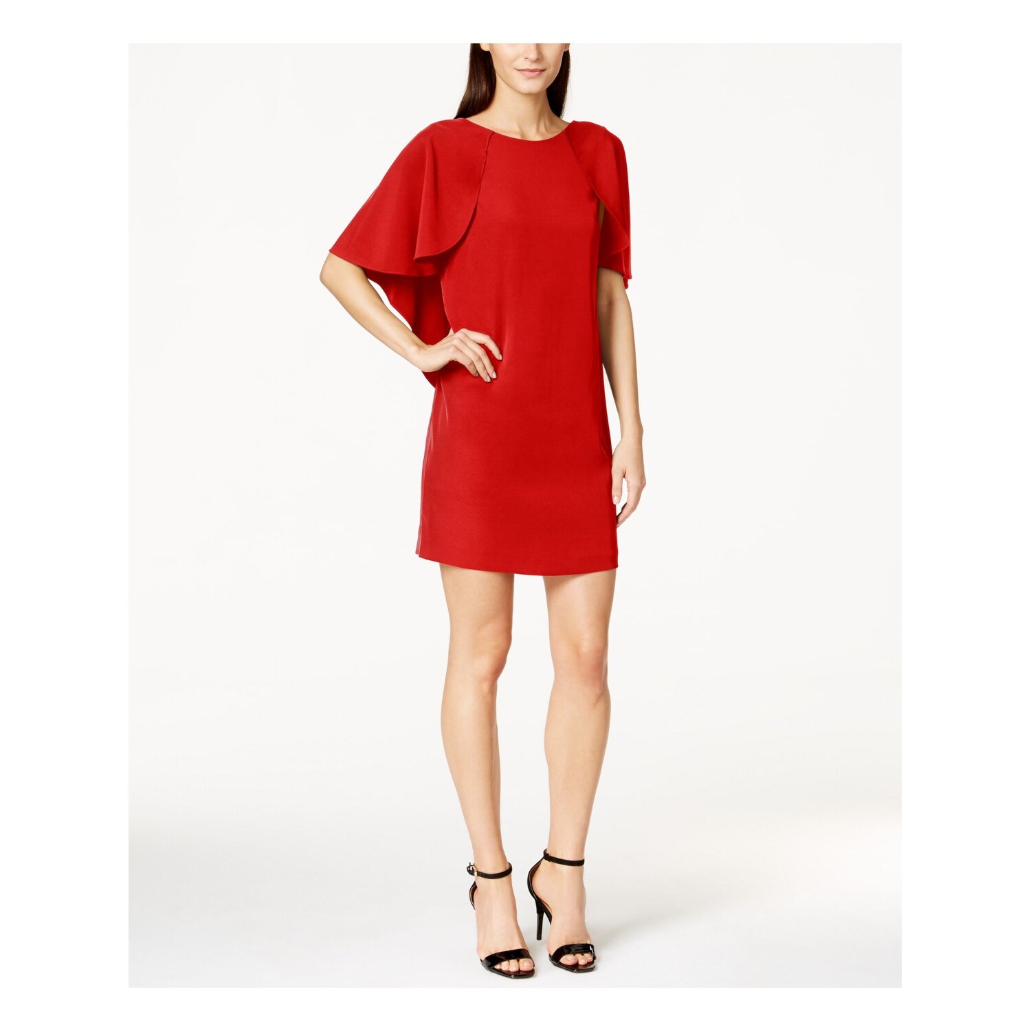 calvin klein petal sleeve sheath dress
